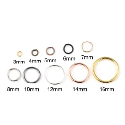 200PCs/lot 3 4 5 6 7 8 10 12mm Iron Jump Rings Split Rings Connectors DIY Jewelry Finding Making Accessories Wholesale Supplies