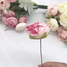 6 Piece of Simulation DIY Garland Forest Headdress European Tea Bud, Hot Edge Retro Rose Silk Flower Bud Decoration Material