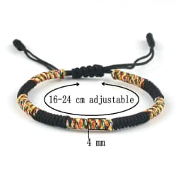 Men Bracelet Tibetan Buddhism Handmade Braided Adjustable King Kong Knot Rope Chain Bracelet Male Lucky National Style Jewelry