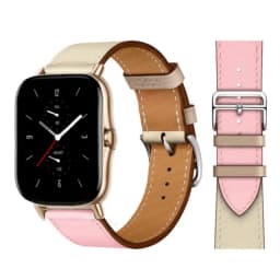20mm/22mm Leather band For Amazfit GTS 4/3/2/2e/GTS2 Mini/GTR 4/3 pro/GTR2/2e/stratos 2/3 correa Bracelet Amazfit bip 6 5 strap
