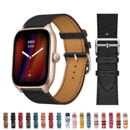 20mm/22mm Leather band For Amazfit GTS 4/3/2/2e/GTS2 Mini/GTR 4/3 pro/GTR2/2e/stratos 2/3 correa Bracelet Amazfit bip 6 5 strap