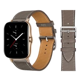 20mm/22mm Leather band For Amazfit GTS 4/3/2/2e/GTS2 Mini/GTR 4/3 pro/GTR2/2e/stratos 2/3 correa Bracelet Amazfit bip 6 5 strap