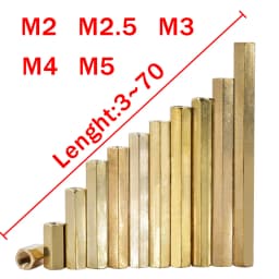 M2 M2.5 M3 M4 M5 Female-Female Brass Hex Spacer Board Pillar Hexagon Thread PCB Motherboard Nut Column Standoff Bolt Screw Bolts