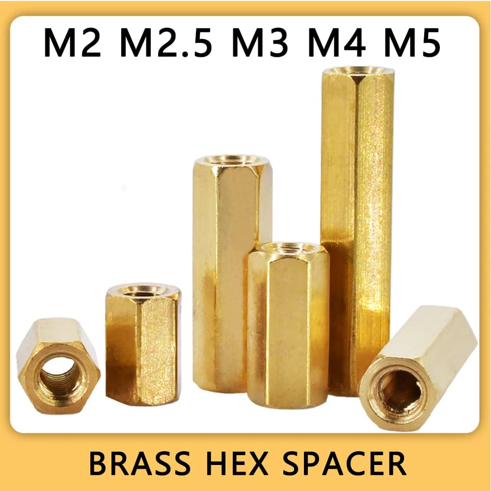 M2 M2.5 M3 M4 M5 Female-Female Brass Hex Spacer Board Pillar Hexagon Thread PCB Motherboard Nut Column Standoff Bolt Screw Bolts