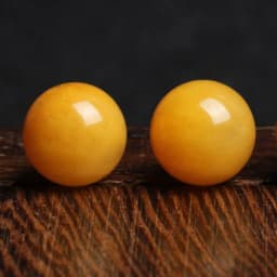 4A Natural Yellow Jade Quartz Crystal Single Bead DIY Beads Jewelry Making