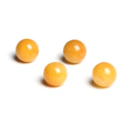 4A Natural Yellow Jade Quartz Crystal Single Bead DIY Beads Jewelry Making
