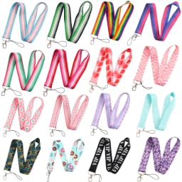 LB3010 Pink Love Neck Strap Lanyard for Key ID Card Cell Phone Straps USB Badge Holder DIY Neck Strap Hang Rope Rainbow Keychain