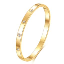 NIBASTAR Hollow Star Bracelets & Bangles For Women Fashion Stainless Steel Sweet Romantic Bracelet Rose Gold Color Jewelry Gift