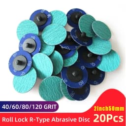 2 Inch 3M 577F Zirconia Quick Change Sanding Discs Roll Lock R-Type Sandpaper Abrasive Disc 50mm 1/4" Holder Paint Rust Removal
