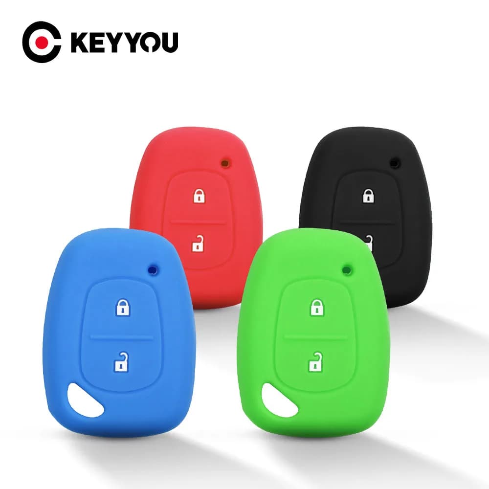 KEYYOU 2 Buttons Remote For Renault Traffic Kangoo Master Vivaro Movano For Vauxhall Opel Vivaro Silicone Car Key Cover Case