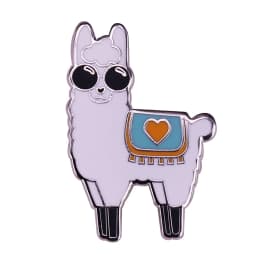Be Cool Llama Enamel Pin Badge Perfect Gift For A Stylish Alpaca Lover!