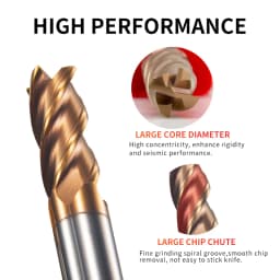 HRC 60 4-Flute Tungsten Steel Milling Cutter Tools 1.0-20.0mm CNC Machine Carbide Flat End Mills Alloy Coating Flat Metal