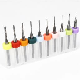 VACK 10Pcs/lot Endmill 0.5-3.175mm Corn Carbide Tungsten PCB Milling Cutter Set PCB Machine Router Bit Engraving End Mill Tools