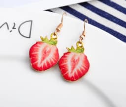 Women Earring Made Cute Girls Eardrop Funny Gift Sweet Handmade Cartoons Mini Fruit Drink Ham Sausage Toothpaste Shampoo