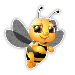 S50412# Various Sizes/Colors Personality PVC Decal A Bee Flying Waterproof Car Sticker on Motorcycle Laptop Decorative