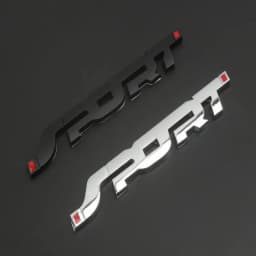 Car Accessories Sticker Styling Metal 3D Chrome Black Auto Car Trunk Racing Sport Word Letter Logo Emblem Badge Decal Sticker