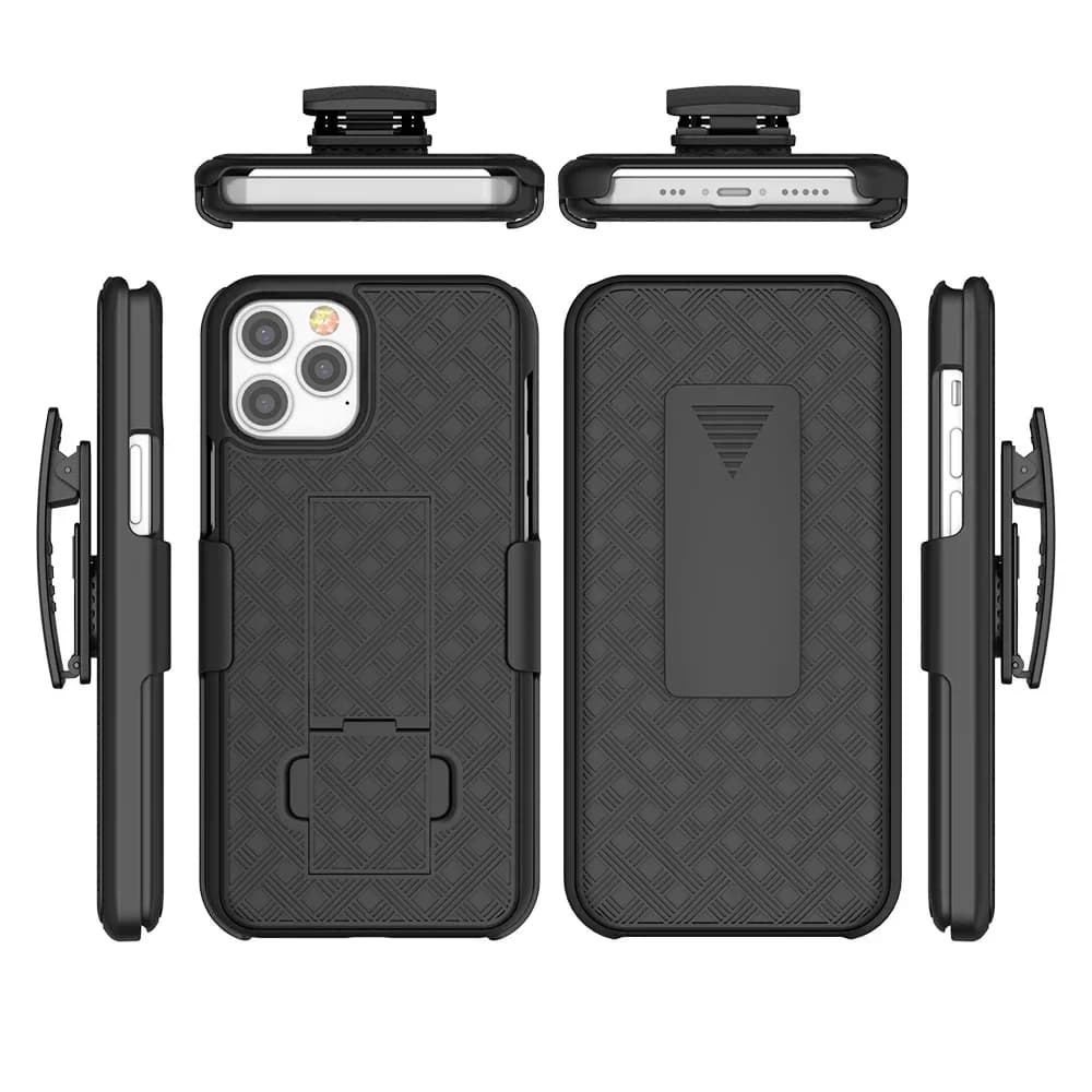 2In1 Shell Holster Combo Case Kickstand Waist Belt Clip Phone Cover for IPhone 17 Air 16 14 13 12 Pro Mini 11 Pro Max 15 PLUS