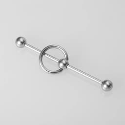 1PC New 38mm Surgical Steel Industrial Barbell Helix Cartilage Earring Unisex Industrial Piercing CBR Body Piercing Jewelry 14G