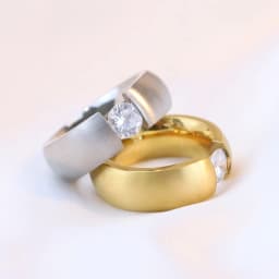 NIBASTAR Inlaid Zircon Heavy Ring For Women Stainless Steel Finger Jewelry For Lady Engagement Wedding Rings