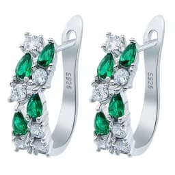 New Arrival Female Earrings 925 Sterling SIlver Blue Round Zircon Stud Earrings For Women Jewelry Gift Pendientes Oorbellen