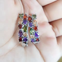 New Arrival Female Earrings 925 Sterling SIlver Blue Round Zircon Stud Earrings For Women Jewelry Gift Pendientes Oorbellen