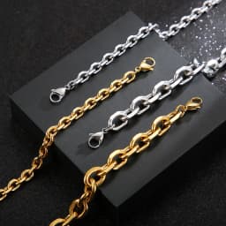 Karen 4mm 5mm 6mm 10mm O-Chain Simple Fashion Men's Stainless Steel Bracelet Custom