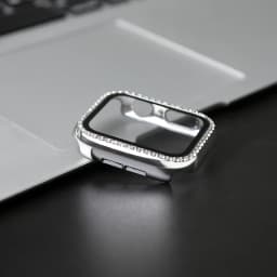 Glass+Watch Cover for Apple Watch 45mm 41mm 40mm 44mm Bling Case Diamond Bumper Protector for iWatch 11 10 9 8 7 6