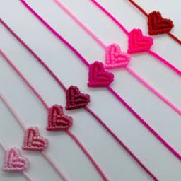 Handiwork Hand Knitting Peach Heart-Shaped Lucky Red Rope Bracelet Adjustable Women Bestie Charm Simple Men Couple Lovers Gift