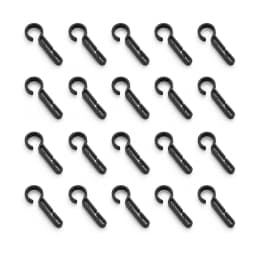 20 pcs Plastic Lightweight Helmet Clips Attachment Head Light Clamps Black Set Headlamp Hard hat Safety Cap Hook Outdoor Tools