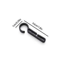 20 pcs Plastic Lightweight Helmet Clips Attachment Head Light Clamps Black Set Headlamp Hard hat Safety Cap Hook Outdoor Tools