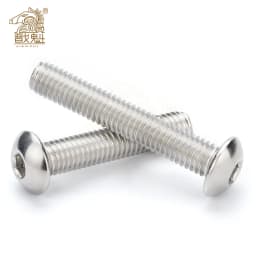 10/55pcs M2 M2.5 M3 M4 M5 M6 M8 304 Stainless Steel Hexagon Hex Socket Button Head Screw Bolts Round Head Screw Standoff ISO7380