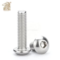 10/55pcs M2 M2.5 M3 M4 M5 M6 M8 304 Stainless Steel Hexagon Hex Socket Button Head Screw Bolts Round Head Screw Standoff ISO7380