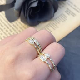 INS Style Gold Color Noble Trend Rings For Women Entry Lux Zircon Midi Finger Dainty Rings For Anniversary Jewelry KAR229