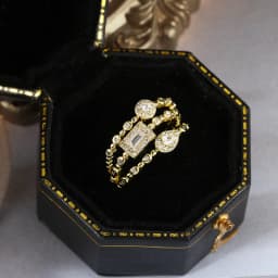 INS Style Gold Color Noble Trend Rings For Women Entry Lux Zircon Midi Finger Dainty Rings For Anniversary Jewelry KAR229