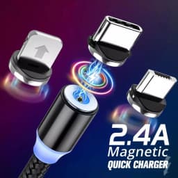 5PCS/1PCS Mobile Phone Replacement Parts Easy Operate Durable Converter 360 Degree Rotation Magnetic Tips Charging Cable Adapter