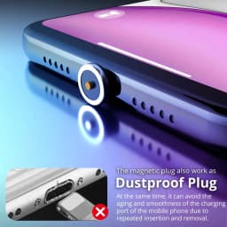 5PCS/1PCS Mobile Phone Replacement Parts Easy Operate Durable Converter 360 Degree Rotation Magnetic Tips Charging Cable Adapter