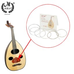 M MBAT High Quality 12Pcs/Set Turkey Oud Arab Lute Strings Clear Nylon Silver Plated Copper Alloy Wound String Accessories O102