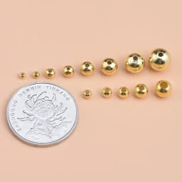 10PCS925 sterling silver gold plated beads loose beads handmade diy made bracelet ring necklace semi-finished round beads
