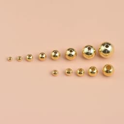 10PCS925 sterling silver gold plated beads loose beads handmade diy made bracelet ring necklace semi-finished round beads