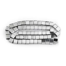 2/3/4/6mm Square Cube Silver Plated Hematite Spacer Loose Natural Stone Beads For Jewelry Making Diy Bracelet Necklace Findings