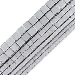 2/3/4/6mm Square Cube Silver Plated Hematite Spacer Loose Natural Stone Beads For Jewelry Making Diy Bracelet Necklace Findings