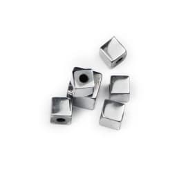 2/3/4/6mm Square Cube Silver Plated Hematite Spacer Loose Natural Stone Beads For Jewelry Making Diy Bracelet Necklace Findings