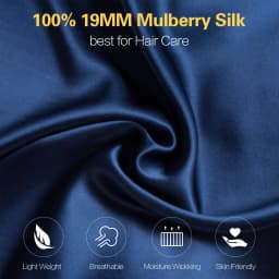 SuyaDream 100% Mulberry Silk Sleep Cap for Women Hair Care Natural 19 Momme Silk Night Bonnet with Adjustable Ribbons