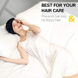 SuyaDream 100% Mulberry Silk Sleep Cap for Women Hair Care Natural 19 Momme Silk Night Bonnet with Adjustable Ribbons