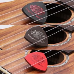 3pcs / Lot 3mm Genuine Leather Ukulele Picks Colorful Cowhide Finger Thumb Pick