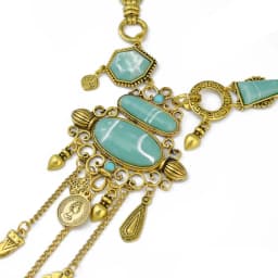Bohemian Collier Femme Tassel Maxi Coin Neck Chain Turkish Green Stone Pendant Women Bib Collar Statement Necklac Gypsy Jewelry