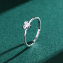 Modian Authentic 925 Sterling Silver Simple Love Heart AAAAA Zirconia Sparkling Finger Ring For Women Female Wedding Jewelry