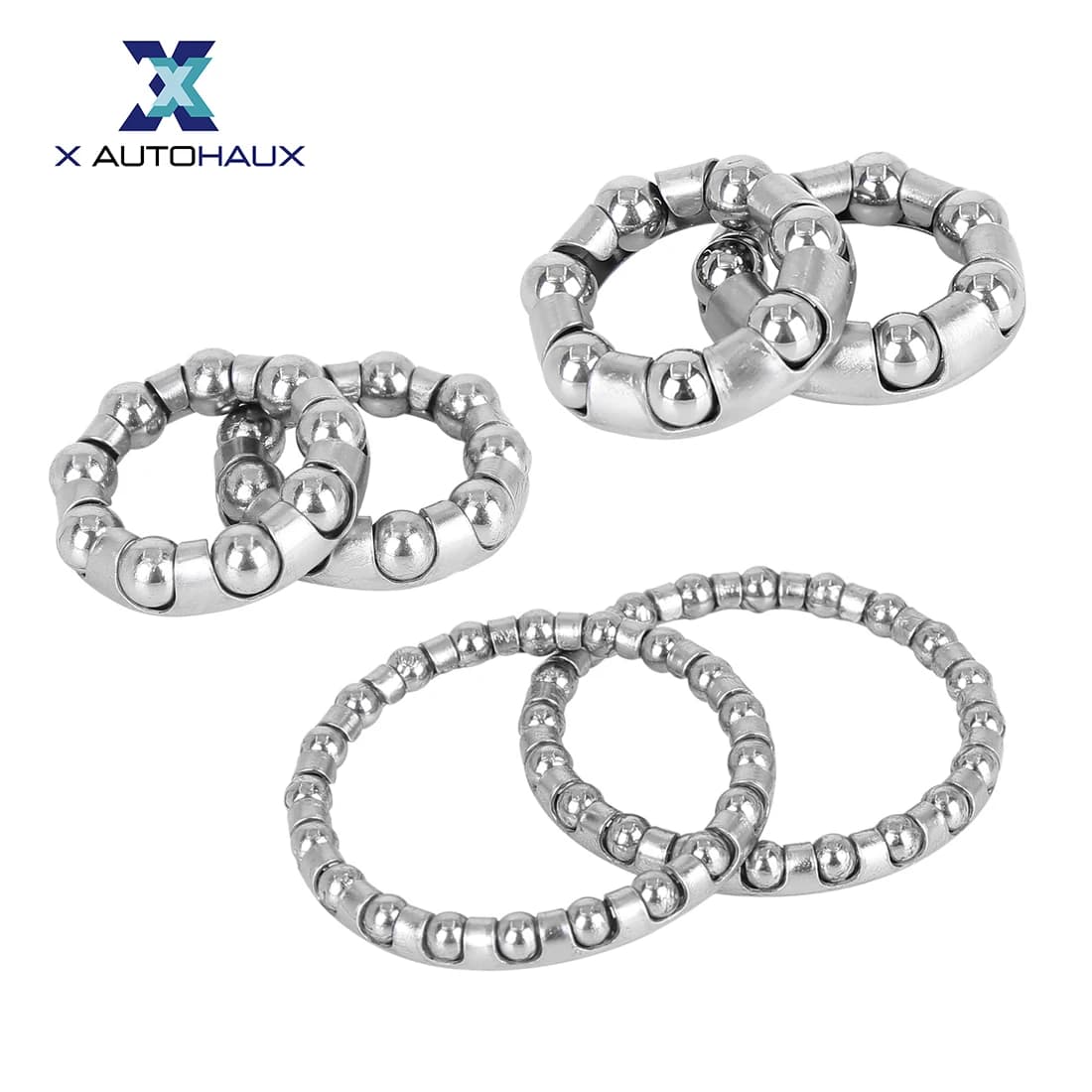 X Autohaux 4pcs/Pack Bicycle Ball Bearing Retainer Stainless Steel Bike Ball Bearings for MTB Bicycle Headset/Bottom Bracket