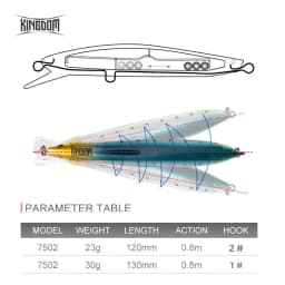 Kingdom Sea Fishing Lures Jerkbaits Minnow Saltwater 120mm 23g 130mm 30g Floating Artificial Bait Good Action Wobblers Hard Lure
