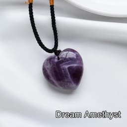30mm Natural Crystal Love  Heart Pendant Mineral Specimens Gemstone Rocks Amethyst Collectibles Jewelry Home Decor